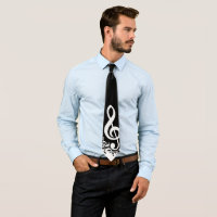 Notas Musicais Brancas em Preto