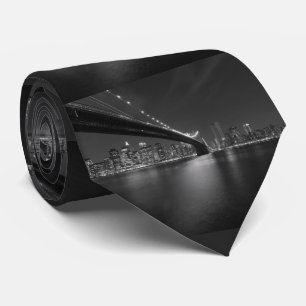 Gravata Nova Iorque Branco preto - Skyline