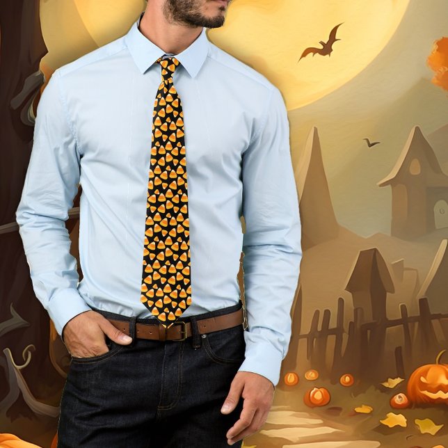 Gravata Novidade com Padrão de Candy Corn de Hallo (Criador carregado)