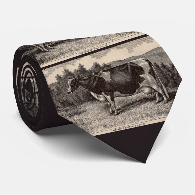Gravata Novilha da impressão Holstein do século XIX (Rolled)