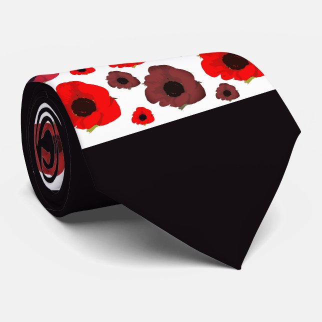 Gravata Nunca Esqueça, Poppy Flower (Rolled)