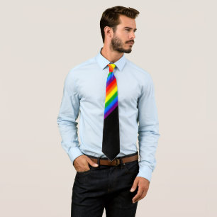 Gravata O arco-íris listra a cor do orgulho gay DIY