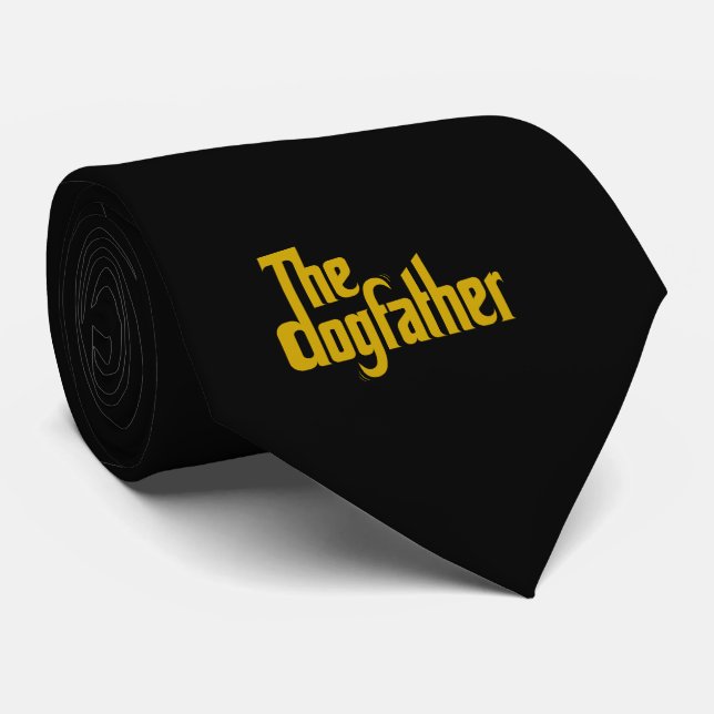 Gravata O Dogfather - Presente do Dia dos Pais para o pai  (Rolled)