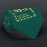 Gravata O elemento de você! Pinho periódico conhecido<br><div class="desc">Um laço do verde do pinho que caracteriza um elemento conhecido feito sob encomenda da mesa periódica com seu ou sua informação dos receptores do presente.</div>