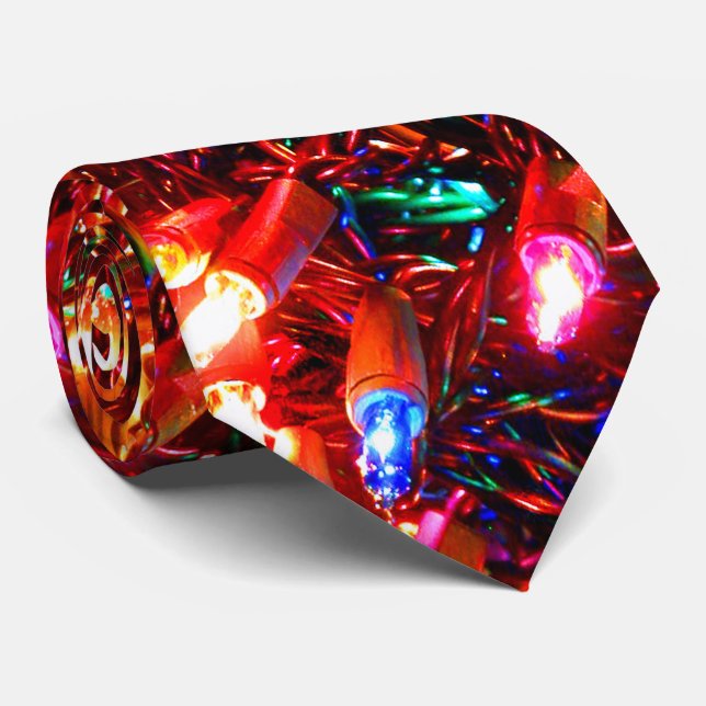 Gravata O emaranhado ilumina o Natal II (Rolled)