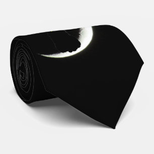 Gravata O gato preto ama-o à lua e à parte traseira