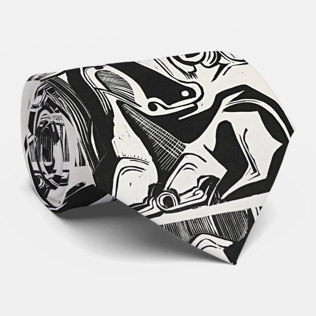 Gravata O Grande Boi Deitado de Kirchner - Arte  (Rolled)