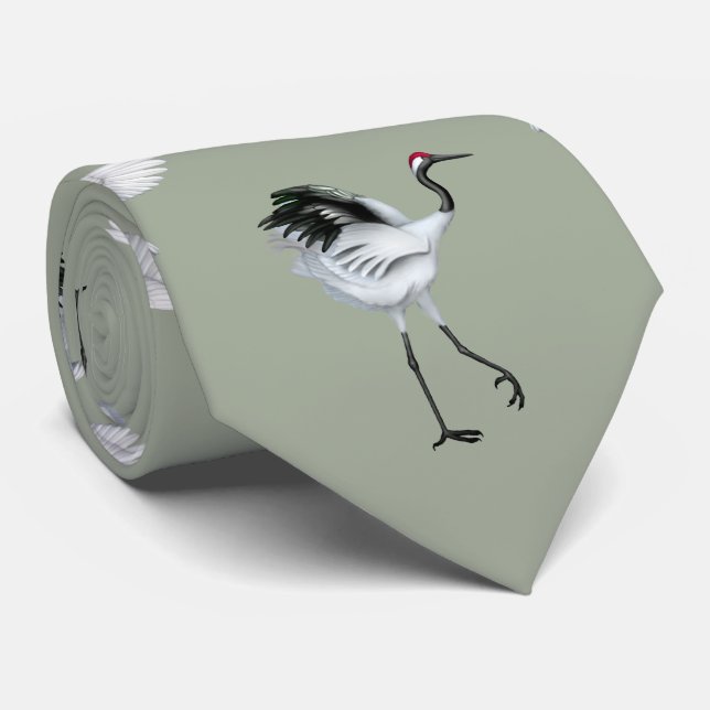 Gravata O japonês Cranes o laço dos homens (Rolled)