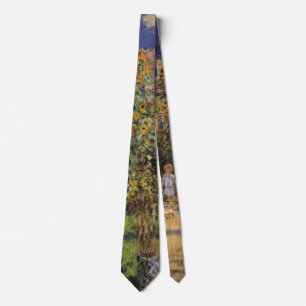 Gravata O Jardim do Artista em Vetheuil, por Claude Monet