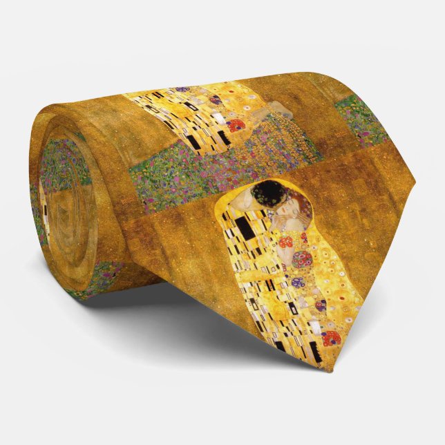 Gravata O Kiss Gustav Klimt (Rolled)