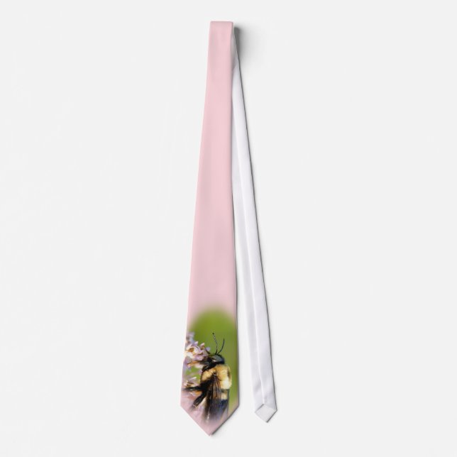 Gravata O laço cor-de-rosa da abelha, (Frente)