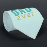 Gravata O melhor Pai de sempre da tipografia Design Light<br><div class="desc">Dia de os pais para o melhor pai de sempre. Este na moda e design de tipografia moderna é azul-claro com a expressão "melhor Pai de sempre" em ouro marrom-ferrugem,  lacrimejante e amarelo.</div>