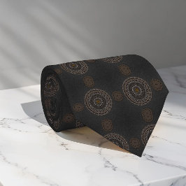 Gravata O padrão khaki crocodylus porosus mandala