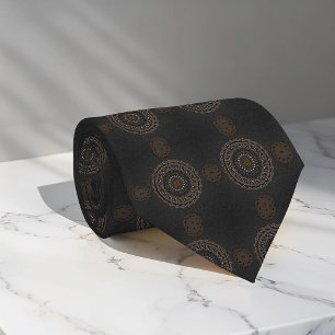 Gravata O padrão khaki crocodylus porosus mandala