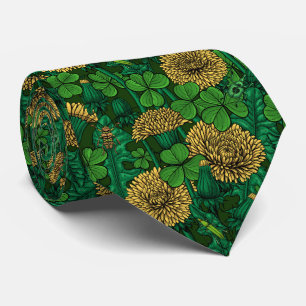 Gravata O prado em verde e amarelo