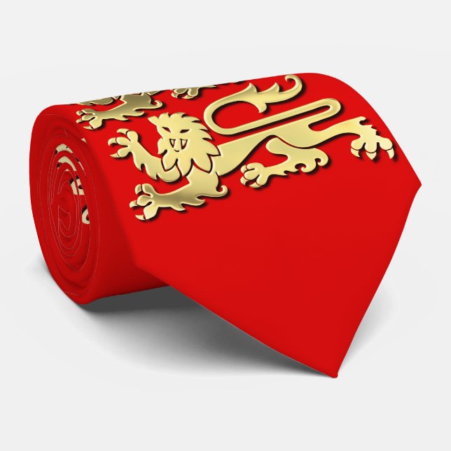 Gravata O Selo Real do Rei Richard I da Inglaterra (Rolled)