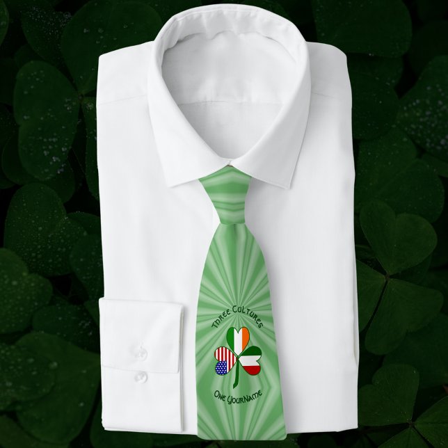 Gravata O Shamrock Irlandês Irlandês Personalizado (Criador carregado)