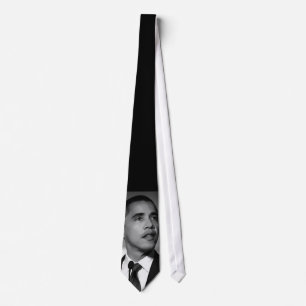 Gravata Obama preto/laço branco - personalizado