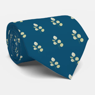 Gravata Oceano Azul com Colheita Verde
