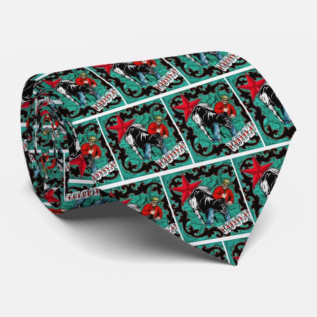 Gravata ocidental da luta do boi do rodeio do (Rolled)