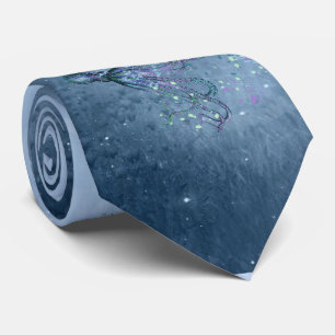 Gravata Octopus Animal Blue Shades do Oceano subaquático