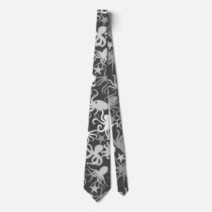 Gravata Octopus Pattern.b D Cinza BG
