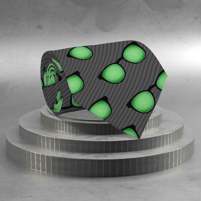 Gravata Óculos de geek - Programador/tema Dev striping (Criador carregado)