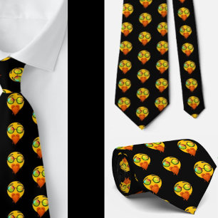 Gravata Óculos de Sol Hipster Emoji Rosto Sorridente Diver