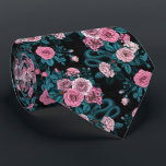 Gravata Oculto nas rosas 2<br><div class="desc">Rosa flores,  ratinhos e cobras pintados à mão em Ps e Illustrator,  padrão sem costura</div>
