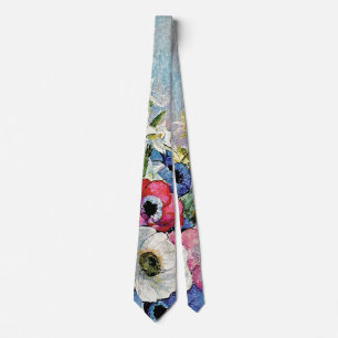 Gravata Odilon Redon Anemones - Simbolismo de Arte Bela