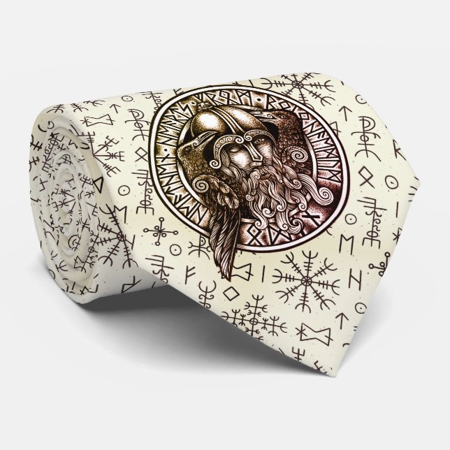 Gravata Odin's Rune Tie (Rolled)