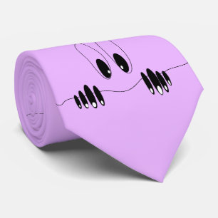 Gravata Olhos Curiosity Engraçados - Desenho De Cartoon S