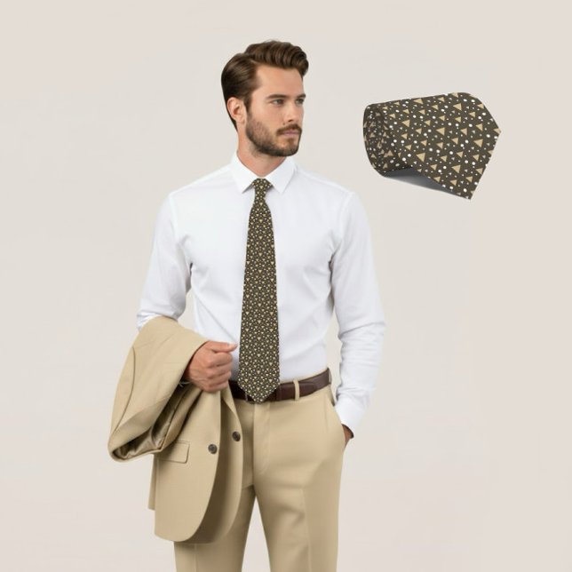 Gravata Olive Geometry Luxe (Criador carregado)