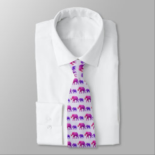Gravata Ombre Elephants Design Neck Tie