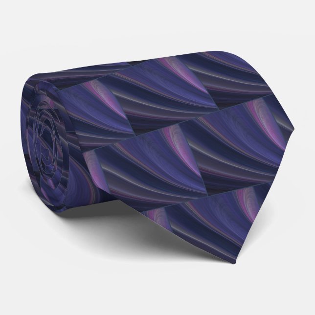 Gravata Ondas de Areia Macia Roxa (Rolled)