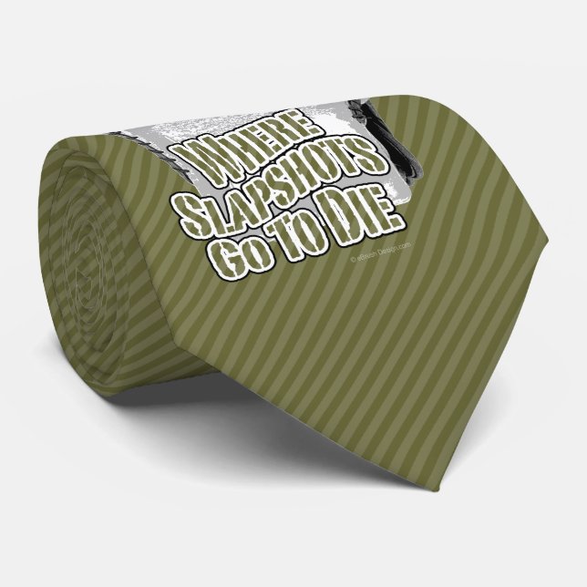 Gravata Onde Os Slapshots Vão Morrer (Hockey) (Rolled)