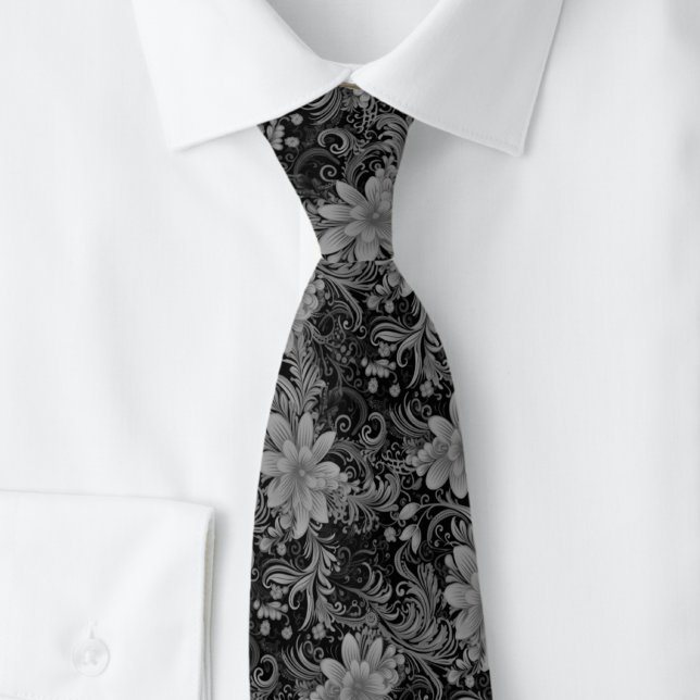 Gravata Onyx Floral Batik (Criador carregado)