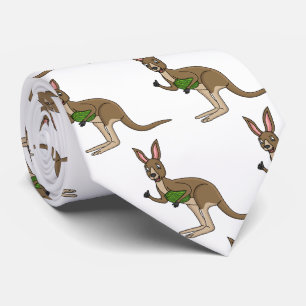Gravata Óptica ilustração de canguru australiano feliz