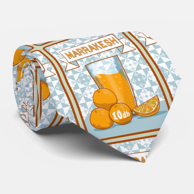 Gravata Orange Juice Marrakesh Marrocos (Rolled)