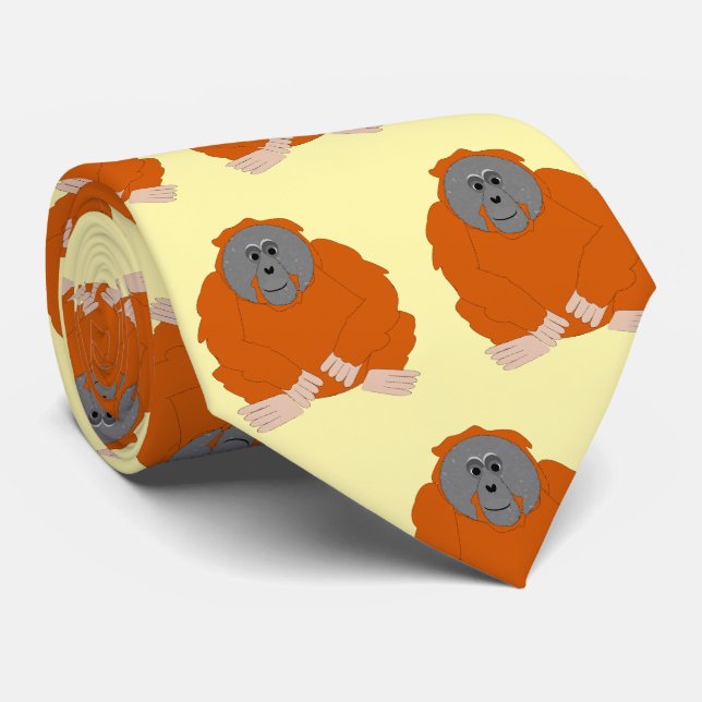 Gravata Orangutan Design (Rolled)