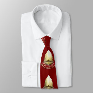 Gravata Organista Vermelho Escuro