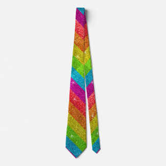 Gravata Orgulho gay Sinalizador Rainbow Glitter Striter LG