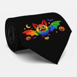 Gravata 🦇🌈 Orgulhosamente Fantástico de Presas de Morceg