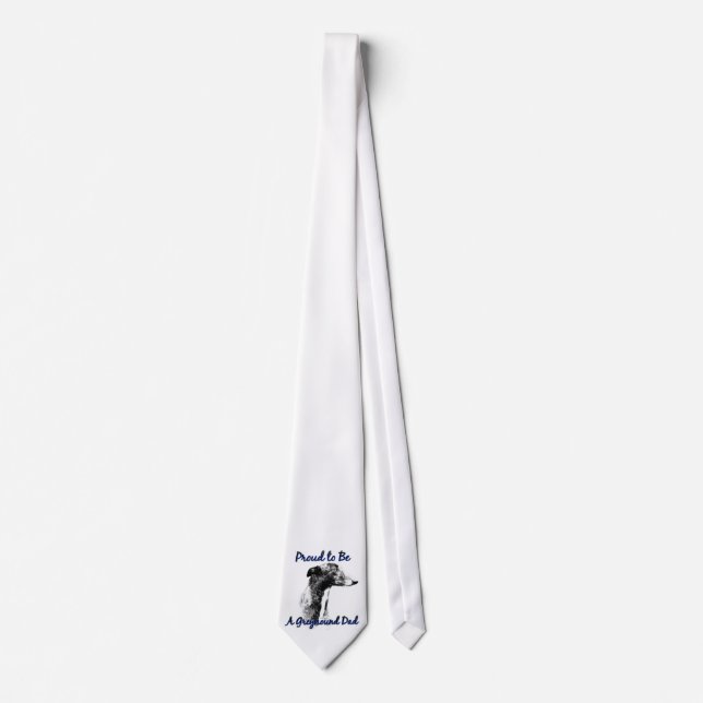 Gravata Orgulhoso de ser um Pai Greyhound Tie (Frente)