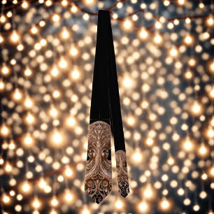 Gravata Ornamentado de polvo Kraken Steampunk Dourado e pr