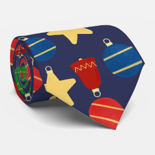 Gravata Ornamentos da árvore de Natal retrô