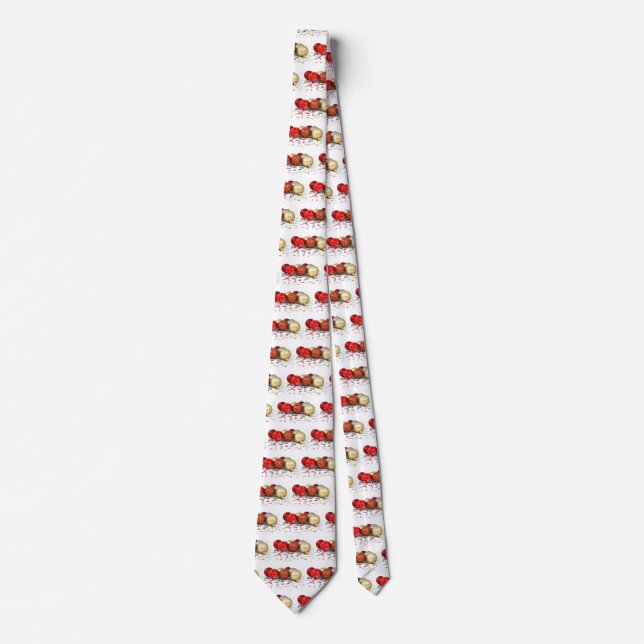 Gravata Ornamentos da Bola de Natal rico com Estrelas Bril (Frente)