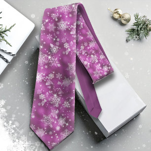 Gravata Orquídea Rosa Prettiest Snowflakes ID846