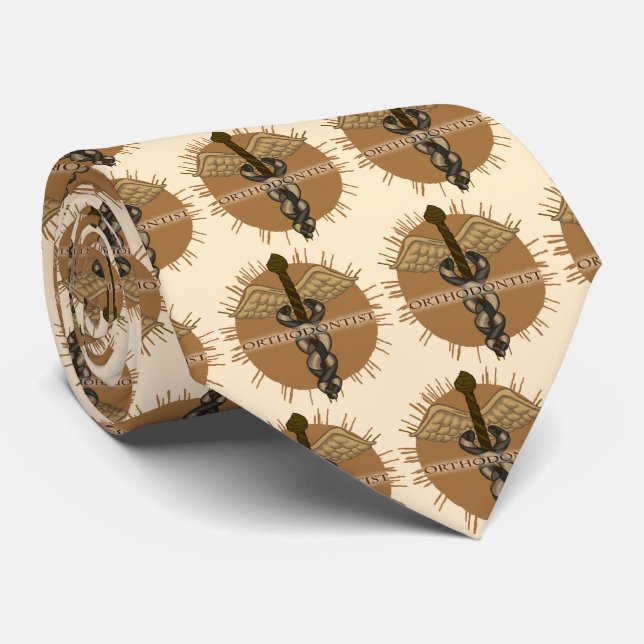 Gravata Ortodontista Caduceu (Rolled)