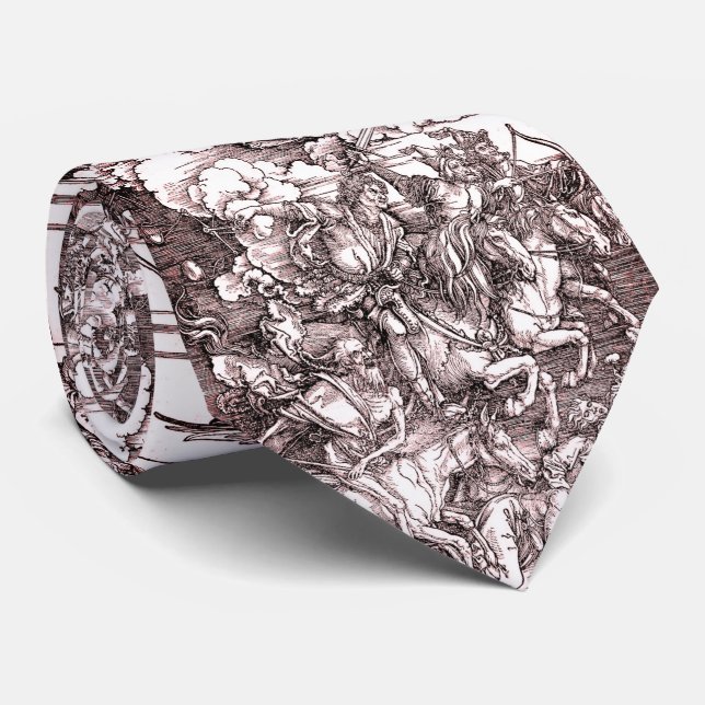 Gravata Os Quatro Cavaleiros do Apocalipse (Dürer, 1498) (Rolled)